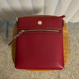 Dark Red Jessica Moore Crossbody Bag